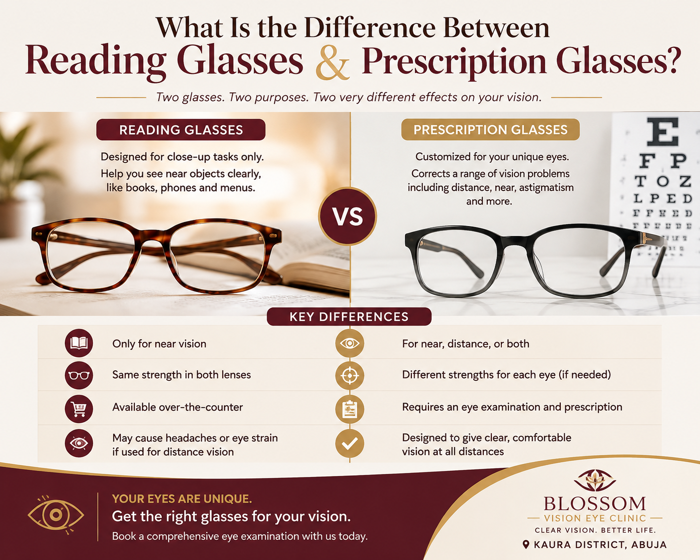 What Is the Difference Between Reading Glasses and Prescription Glasses?