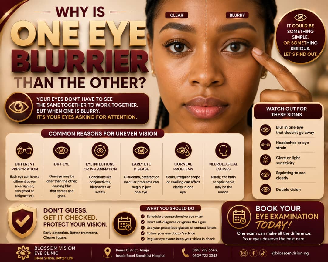Why Is One Eye Blurrier Than the Other? Causes & When to Worry